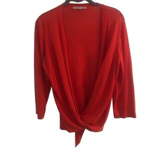 Cleo size LP  orange hi-low cardigan